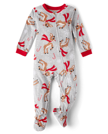 Baby And Toddler Rudolph™ Footed One Piece Pajamas