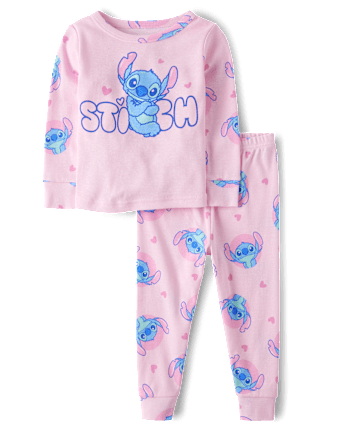 Baby And Toddler Girls Stitch™ Snug Fit Cotton Pajamas
