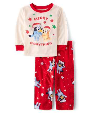 Baby And Toddler Matching Family Blueyâ¢ Merry Everything Pajamas