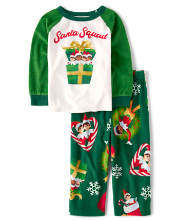 Baby And Toddler Matching Family The Elf On The Shelfâ¢ Santa Squad Pajamas