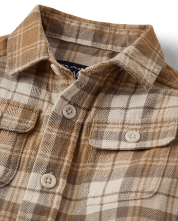 Baby And Toddler Boys Plaid Flannel Button Up Shirt