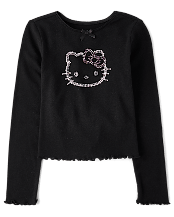 Girls Hello Kitty® Embellished Ribbed Baby Tee
