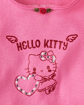 Girls Hello Kitty® Rhinestone Ribbed Baby Tee
