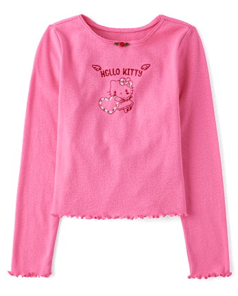 Girls Hello Kitty® Rhinestone Ribbed Baby Tee