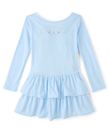 Girls Hello Kitty® Rhinestone Tiered Drop Waist Dress