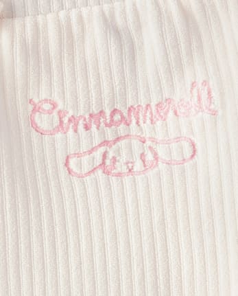 Girls Hello KittyÂ® Embroidered Velour Flare Lounge Pants