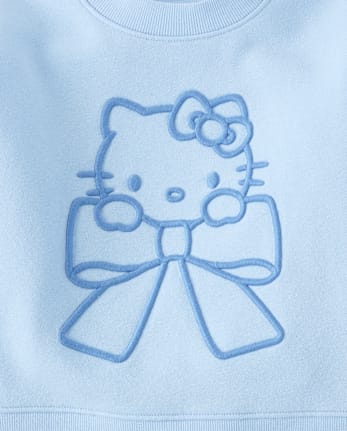 Girls Hello Kitty® Embroidered Premium Fleece Sweatshirt