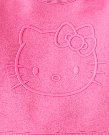 Girls Hello Kitty® Embroidered Premium Fleece Sweatshirt