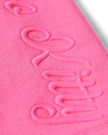 Girls Hello Kitty® Embroidered Premium Fleece Wide Leg Lounge Pants