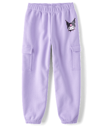 Girls Hello Kitty® Rhinestone Premium Fleece Cargo Jogger Pants