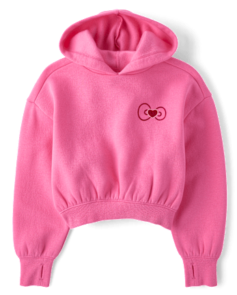 Girls Hello Kitty® Embellished Premium Fleece Hoodie