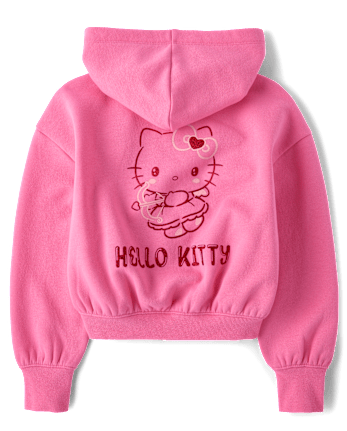 Girls Hello Kitty® Embellished Premium Fleece Hoodie
