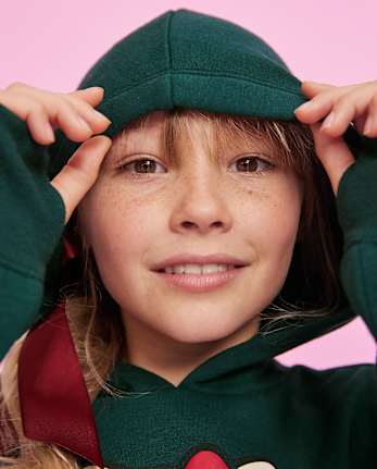 Girls Hello KittyÂ® Embellished Premium Fleece Hoodie