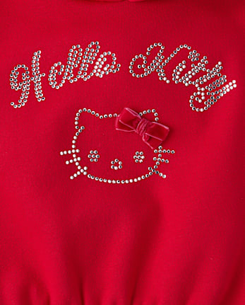 Girls Hello Kitty® Embellished Premium Fleece Hoodie
