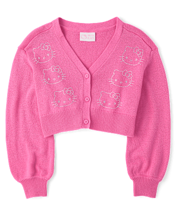 Girls Hello Kitty® Rhinestone Cardigan