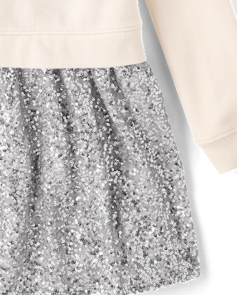 Girls Hello KittyÂ® Rhinestone Sweatshirt Dress