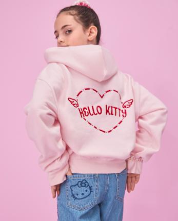 Girls Hello Kitty® Embroidered Heart Patch Barrel Jeans