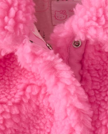 Girls Hello KittyÂ® Applique Sherpa Jacket