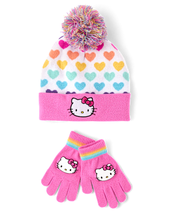Girls Hello Kitty® Rainbow Heart 2-Piece Cold Weather Set