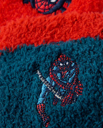 Boys Spider-Man Embroidered Cozy Socks 2-Pack