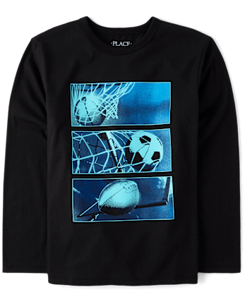 Boys Sports Grid Graphic Tee