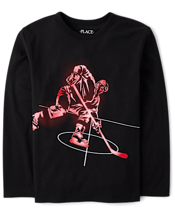 Boys Hockey Player Graphic Tee