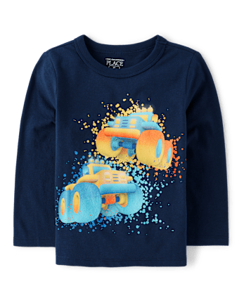 Baby And Toddler Boys Monster Trucks Graphic Tee