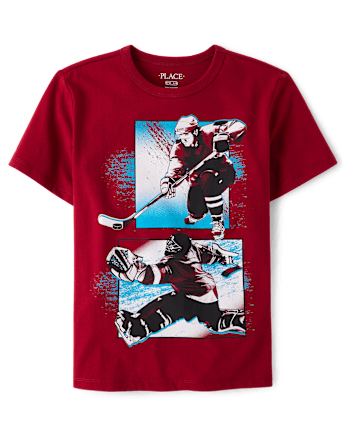 Boys Hockey Player Graphic Tee