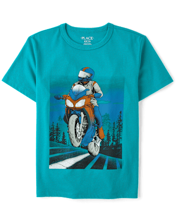 Boys Motorcycle Graphic Tee