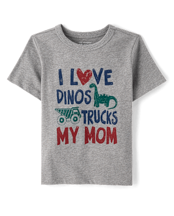 T-shirt graphique « Love My Mom » pour bébés et tout-petits garçons