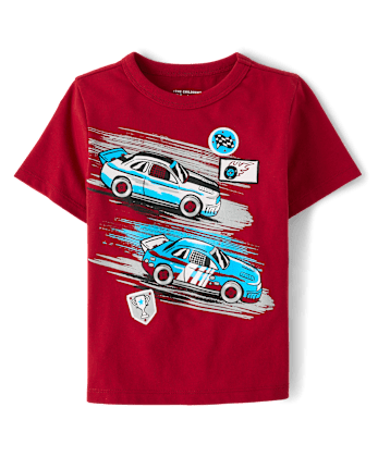 Baby And Toddler Boys Racecars Graphic Tee