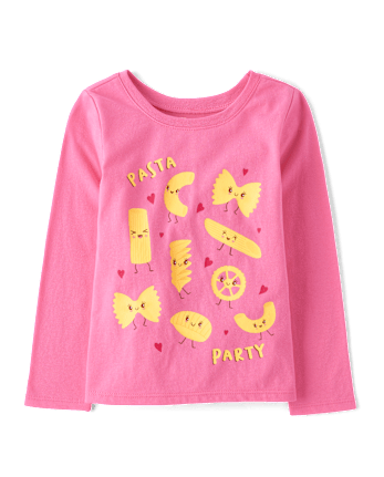 Baby And Toddler Girls Pasta Club Graphic Tee