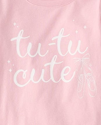 Baby And Toddler Girls Tutu Cute Graphic Tee