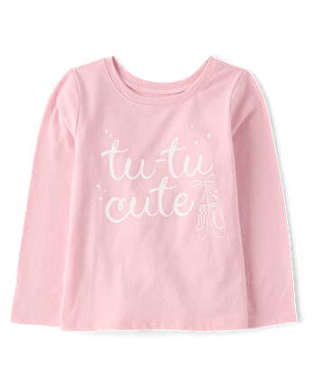 Baby And Toddler Girls Tutu Cute Graphic Tee