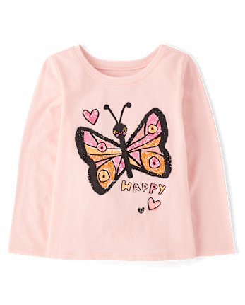 Baby And Toddler Girls Butterfly Graphic Tee