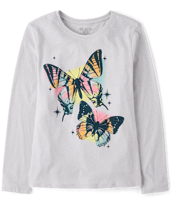 Girls Butterflies Graphic Tee