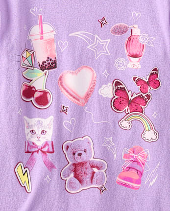 Girls Doodles Graphic Tee