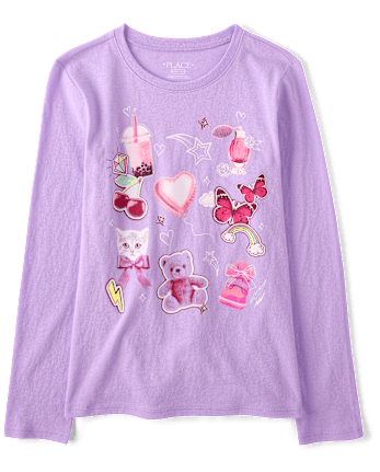 Girls Doodles Graphic Tee