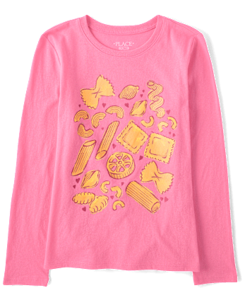 Girls Pasta Shapes Graphic Tee