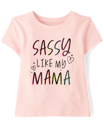 Baby And Toddler Girls Sassy Like My Mama Graphic Tee