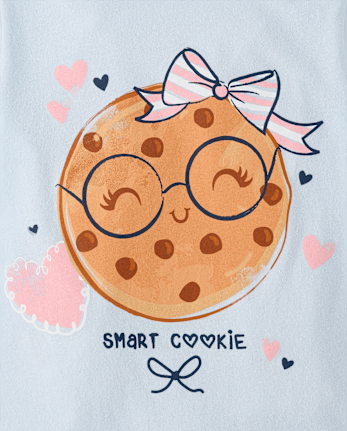 Baby And Toddler Girls Smart Cookie Graphic Tee