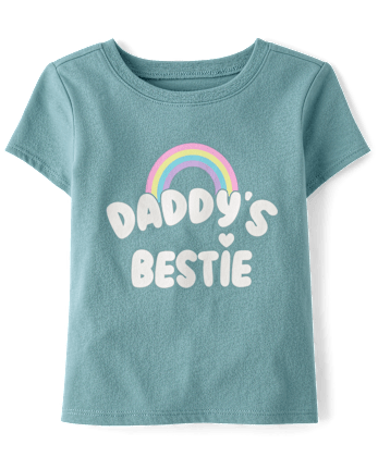 Baby And Toddler Girls  Daddy's Bestie Graphic Tee