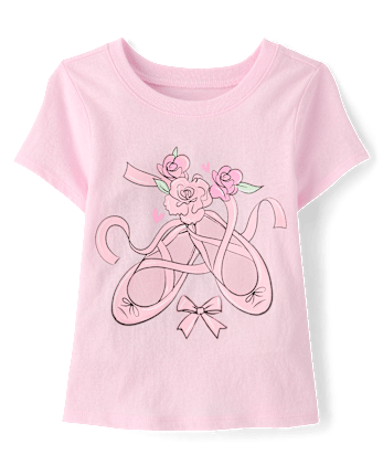 Baby And Toddler Girls Ballet Shoes Graphic Tee