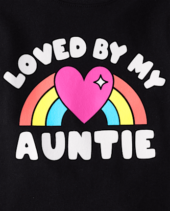 Baby And Toddler Girls Loved By My Auntie Graphic Tee