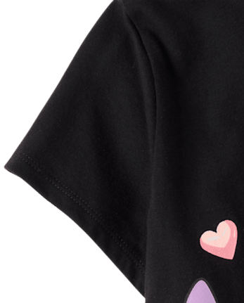 T-shirt graphique Stitch™ pour filles, spécial Saint-Valentin