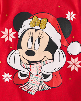 Baby And Toddler Girls Minnie Mouse™ Snowflake Christmas Graphic Tee