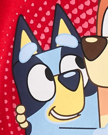 Baby And Toddler Girls Bluey™ Hugs And Kisses Valentine's Day Graphic Tee