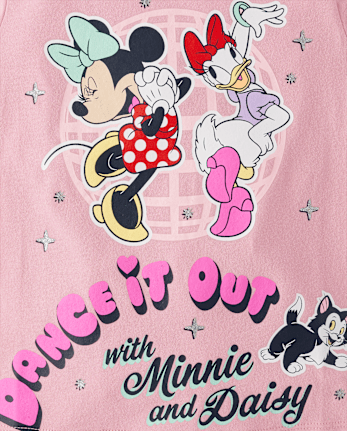 Baby And Toddler Girls Minnie Mouse™ And Daisy Dancing Glitter Graphic Tee