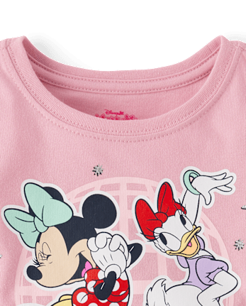 Baby And Toddler Girls Minnie Mouseâ¢ And Daisy Dancing Glitter Graphic Tee