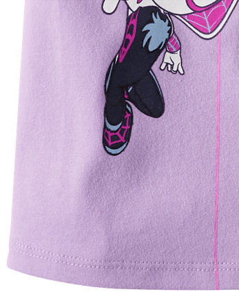 T-shirt graphique métallisé Spidey et ses amis pour bébés et petites filles